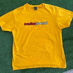 Nautica Men's Yellow T-shirt